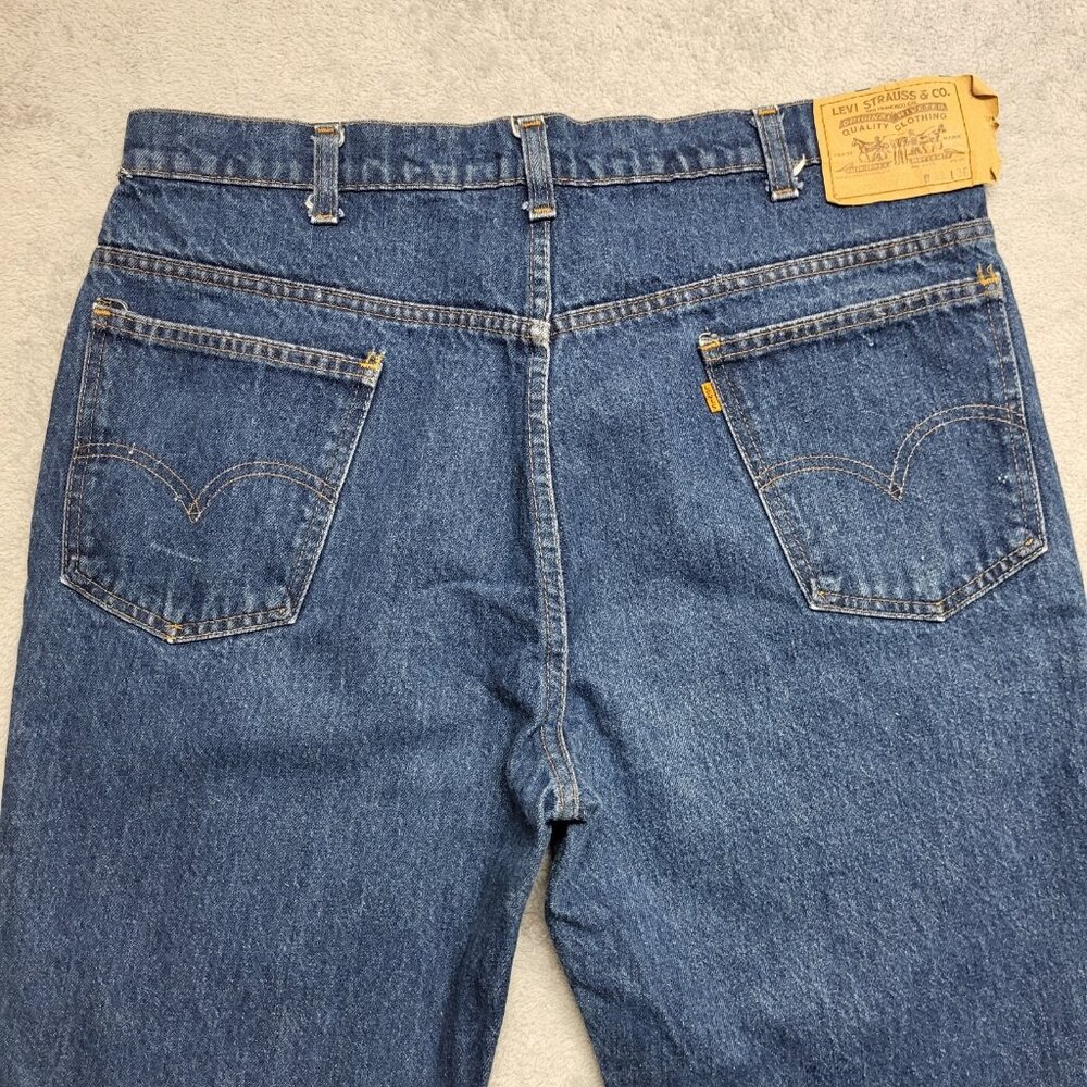 Vintage Levi's 517 Orange Tab Bootcut Jeans Mens 35x30 (38x36) 20517 0217 USA - Picture 4 of 11